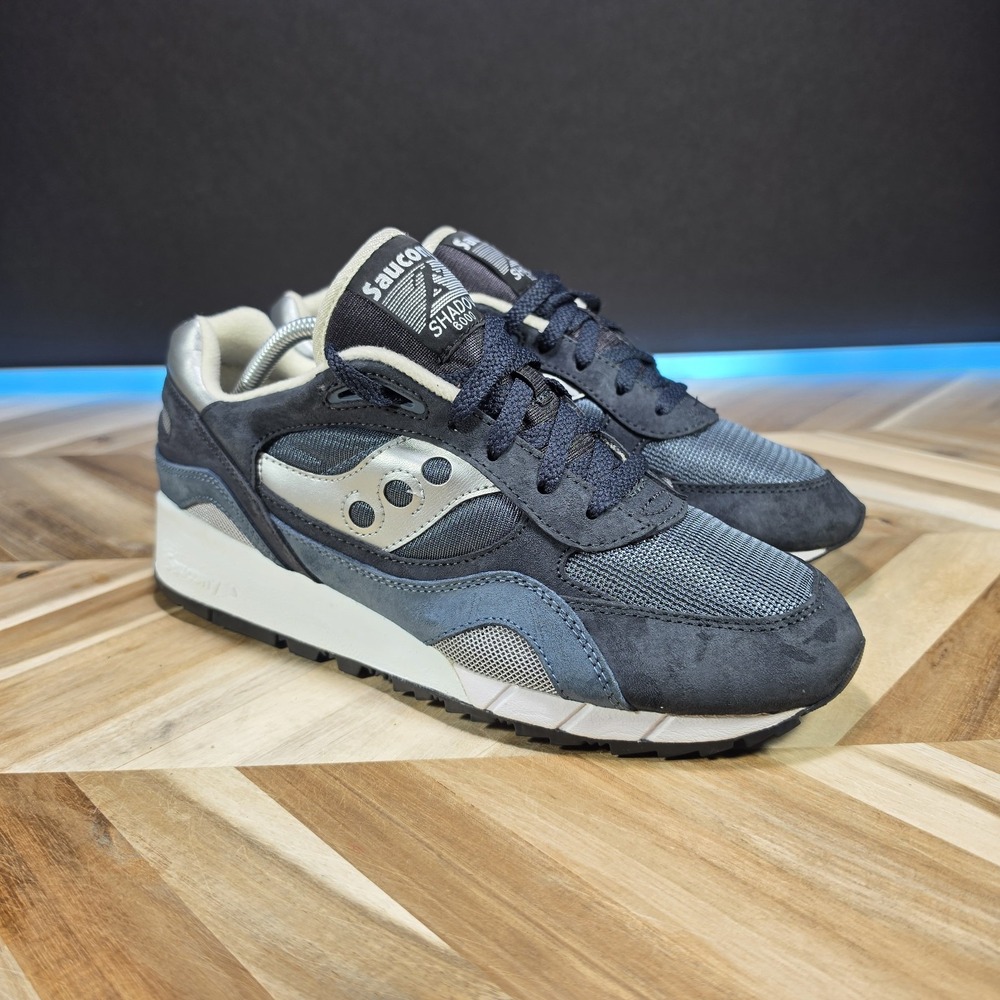 Saucony Shadow 6000 Navy Silver Men's 10 Running Shoes Sneakers S70441-6